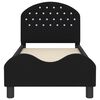 vidaXL Struttura letto per bambini con testata Nero 70 x 140 cm