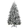 vidaXL Albero Natale Incernierato con 300 LED e Palline 240 cm