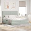 vidaXL Letto con Contenitore Grigio chiaro 180 x 200 cm Velluto