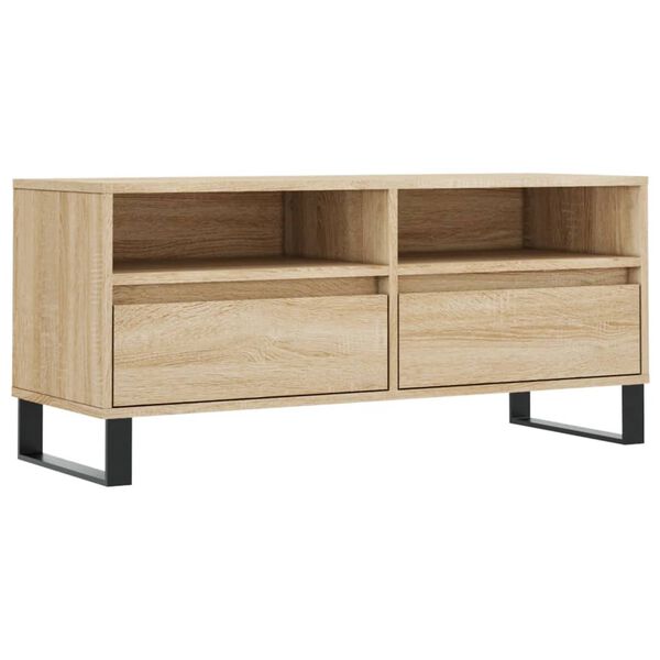 vidaXL Mobile TV Rovere Sonoma 100x34,5x44,5 cm in Legno Multistrato