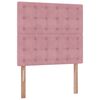 vidaXL Struttura Letto Pouf con Materassi Rosa 80x200 cm Velluto