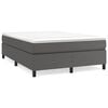 vidaXL Struttura Letto a Rete a Molle Grigio 140x200 cm in Similpelle