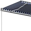 vidaXL Tenda da Sole Automatica Autoportante 300x250 cm Blu e Bianca