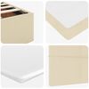 vidaXL Struttura Letto Pouf con Materasso Crema 180x200 cm in Tessuto