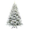 vidaXL Albero di Natale artificiale con 300 LED Bianco 180 cm PE e PVC