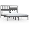 vidaXL Giroletto Grigio 120x190 cm Small Double Legno Massello di Pino