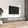 vidaXL Set Mobili TV 3 pz con Luci LED Grigio Sonoma Legno Multistrato