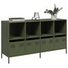 vidaXL Credenza Verde Oliva 135x39x73,5 cm Acciaio Laminato a Freddo