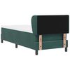vidaXL Letto a molle con materasso Verde scuro 80 x 200 cm Velluto
