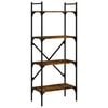 vidaXL Libreria Rovere Fumo 4 Ripiani 56x31,5x138,5 cm Multistrato