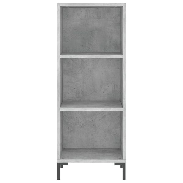 vidaXL Credenza Grigio Cemento 34,5x32,5x90 cm in Legno Multistrato