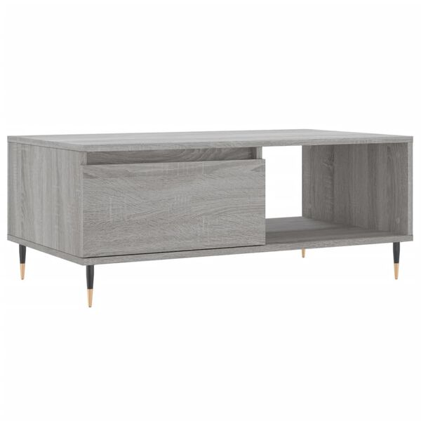 vidaXL Tavolino Salotto Grigio Sonoma 90x50x36,5 cm Legno Multistrato