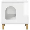 vidaXL Casa per Gatti Bianco Lucido 51 x 30 x 52 cm Legno multistrato