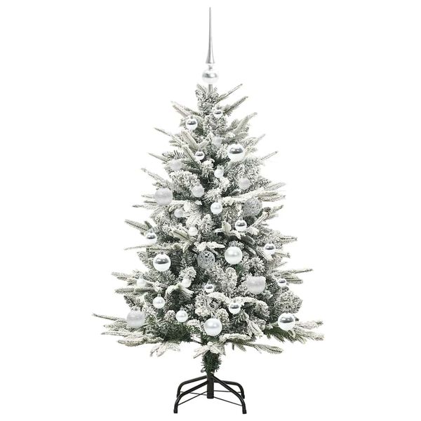 vidaXL Albero di Natale artificiale preilluminato con set di palline