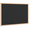 vidaXL Lavagna con cornice in legno massello di pino nera 60x40 cm