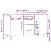 vidaXL Credenza Grigio Sonoma 100x36x60 cm in Legno Multistrato