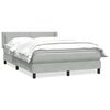 vidaXL Giroletto a Molle con Materasso Grigio Chiaro 140x210cm Velluto