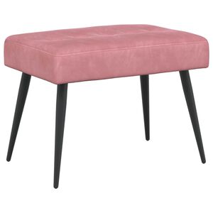 vidaXL Panchina con bottoni imbottiti Rosa 60 x 40 x 45 cm Velluto