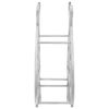 vidaXL Portabottiglie Argento 32 x 14 x 37.5 cm Alluminio
