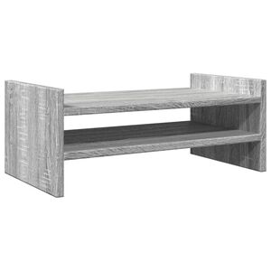 vidaXL Supporto Monitor Grigio Sonoma 50x27x20 cm Legno Multistrato