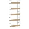 vidaXL Scaffale Libri 5 Ripiani Rovere 60x27,6x158,5 Legno Multistrato
