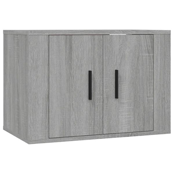 vidaXL Set Mobili Porta TV 3 pz Grigio Sonoma in Legno Multistrato