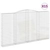 vidaXL Cesti Gabbioni ad Arco 15 pz 400x30x220/240 cm Ferro Zincato