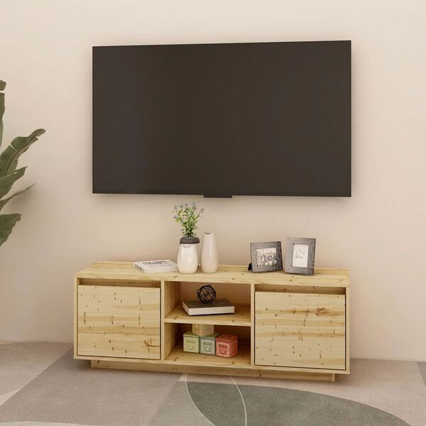 vidaXL Mobile Porta TV 110x30x40 cm in Legno Massello di Abete