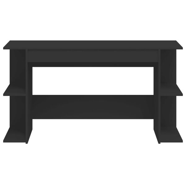 vidaXL Scrivania Nera 140x50x75 cm in Legno Multistrato