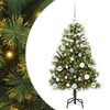 vidaXL Albero di Natale artificiale pieghevole con coni Verde 150 cm