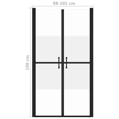 vidaXL Porta per Doccia in ESG Semi Satinato (98-101)x190 cm
