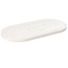 vidaXL Piano Tavolo Bianco 60x30x2,5cm in Legno Massello di Pino Ovale