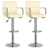 vidaXL Sgabelli da Bar 2 pz Crema in Similpelle