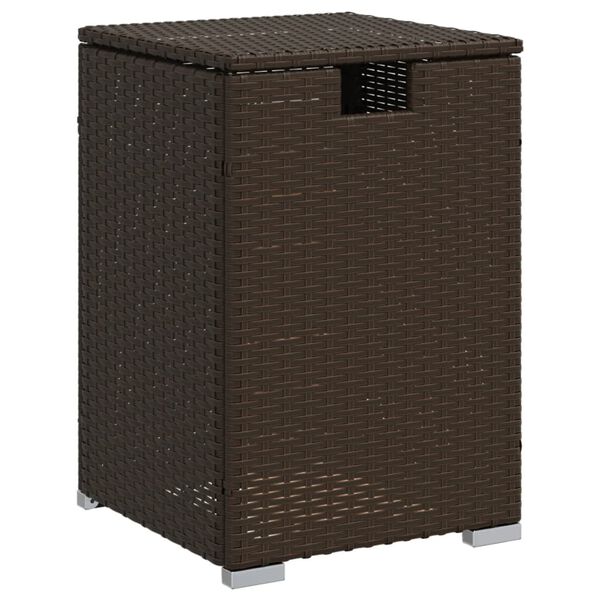 vidaXL Tavolo Copri Serbatoio Propano Marrone 40x40x60cm in Polyrattan