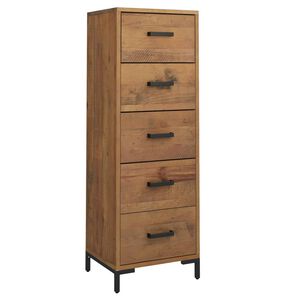 vidaXL Cassettiera 42x35x110 cm in Legno Massello di Pino