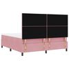 vidaXL Letto a Sorgente LED con materasso Rosa 180 x 200 cm Velluto