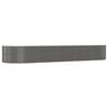 vidaXL Letto Giardino Acciaio Zincato 447x140x68 cm Grigio