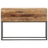 vidaXL Tavolo Consolle 110x30x75cm Legno Massello Mango Grezzo e Ferro