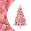 vidaXL Albero di Natale artificiale con luci integrate Rosa 150 cm PVC