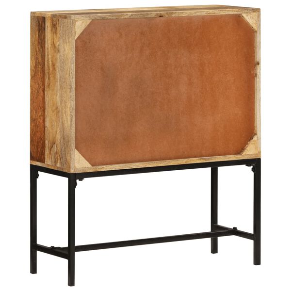 vidaXL Credenza 80x30x95 cm in Legno Grezzo Massello di Mango