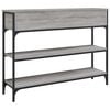 vidaXL Tavolino Consolle Grigio Sonoma 100x25x75cm Legno Multistrato