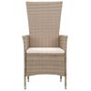 vidaXL Set Mobili da Pranzo per Giardino 5 pz Beige