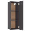 vidaXL Mobili TV 2pz Grigio Lucido 30,5x30x90 cm Legno Multistrato