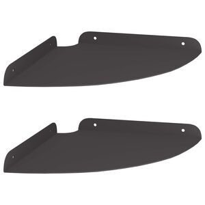 vidaXL Mensola Galleggiante per Angolo 2 pcs Nero 24 x 24 x 2 cm