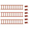 vidaXL Guardia per neve sul tetto Rosso 300 x 2,5 x 20 cm Acciaio