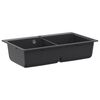 vidaXL Lavello da cucina a doppia vasca Granito 86 x 51 x 30 cm