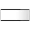 vidaXL Specchio da Bagno LED Grigio Lucido 100x8,5x37 cm in Acrilico