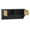 vidaXL Armadietto Parete con Ganci Nero 80x24x35,5cm Legno Multistrato