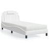 vidaXL Letto Viana con Materasso Bianco 80x200 cm in Similpelle
