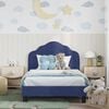 vidaXL Struttura letto bambini con testata Blu Polizia 90 x 190 cm